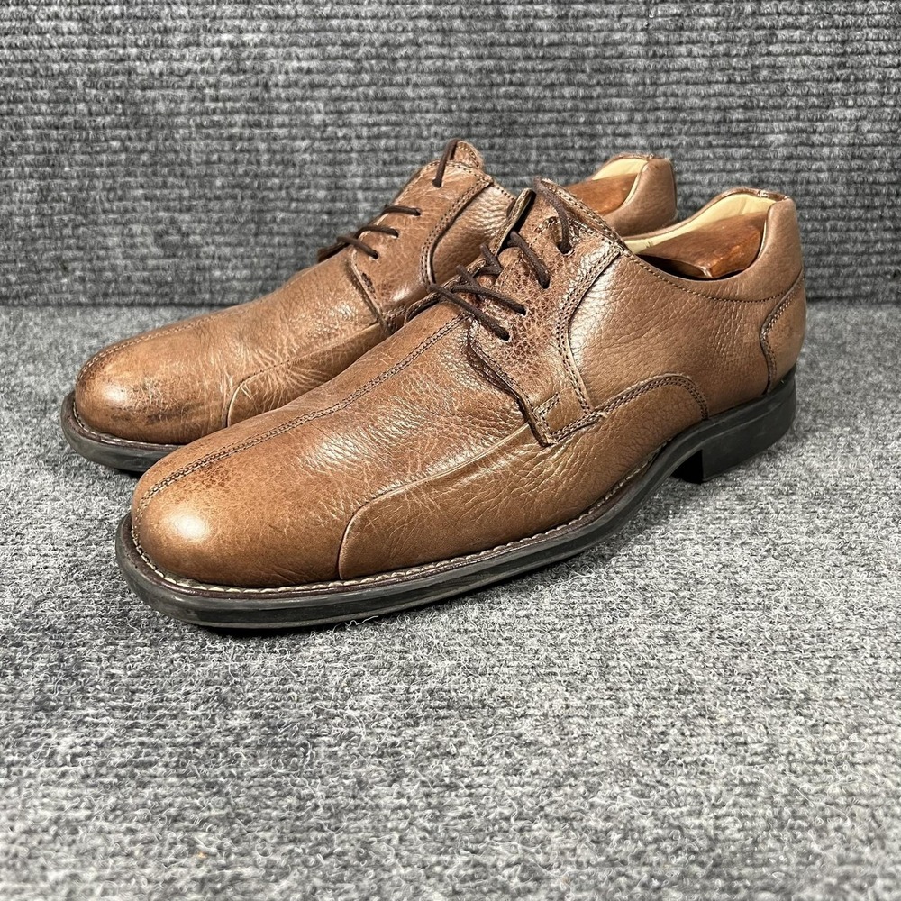Belvedere Bay Bridge Shoes Mens Size 10.5 D Brown Leather Derby Dress Comfort